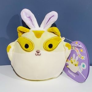 4-5" Squishmallow Nattie sugar glider bunny ear Easter Kellytoy Plush gift toy